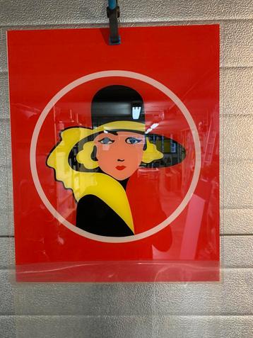 Plexiglas BELGA logo 50x42 jaren 80 beschikbaar voor biedingen