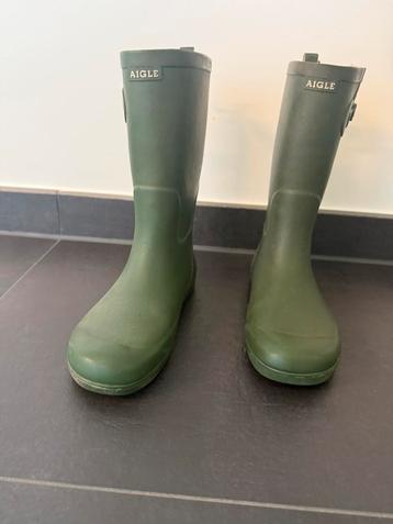 Regenlaarzen aigle maat 33 met nieuwe warme inlegzool, Bottes, Enlèvement ou Envoi, Utilisé, Aigle