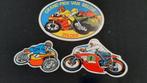 Lot 3 vintage fun stickers kermis Motocross GP Zolder, Verzamelen, Auto of Motor, Ophalen of Verzenden, Zo goed als nieuw