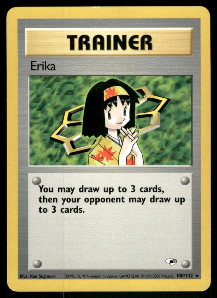 Erika 100/132 - Gym Heroes (NM), Hobby en Vrije tijd, Verzamelkaartspellen | Pokémon, Gebruikt, Verzenden