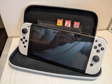 Nintendo Switch OLED + 3 games beschikbaar voor biedingen