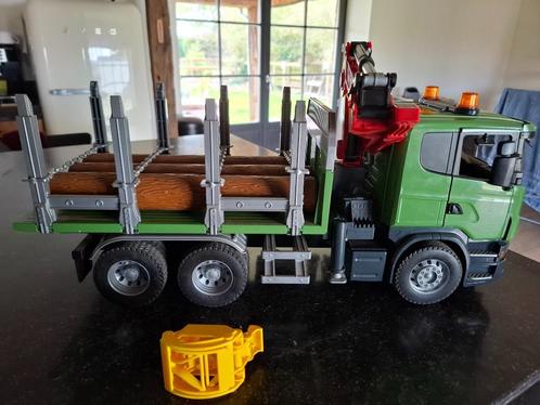 Bruder Scania vrachtwagen met kraan, Kinderen en Baby's, Speelgoed |Speelgoedvoertuigen, Zo goed als nieuw, Ophalen