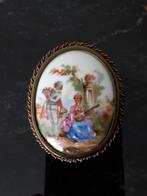 Broche porcelaine de Limoges, Comme neuf, Enlèvement ou Envoi