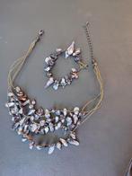 Ketting met bijpassende armband, Bijoux, Sacs & Beauté, Colliers, Enlèvement ou Envoi, Violet