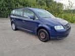 VW TOURAN 1.9 TDi ✅TREKHAAK✅7 ZITPLAATSEN🧊AIRCO ️, Auto's, Volkswagen, Voorwielaandrijving, Zwart, 4 cilinders, Blauw