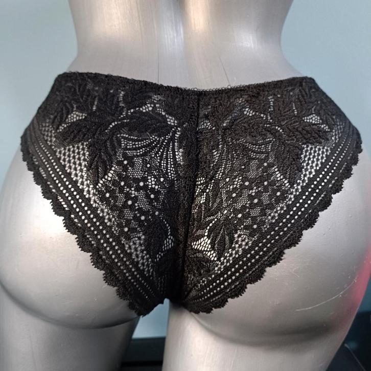 Lot deux tangas identiques noir et blanc, Kleding | Dames, Ondergoed en Lingerie, Wit, Ophalen of Verzenden