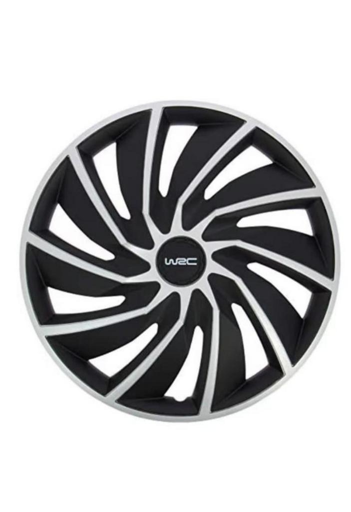 4 WRC Turbo wieldeksels, maat 16 inch, kleur zwart/grijs two, Autos : Divers, Enjoliveurs, Enlèvement ou Envoi