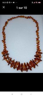 Collier en ambre cognac naturelle, Bijoux, Sacs & Beauté, Colliers, Brun, Enlèvement ou Envoi, Neuf, Pierre ou Minéral