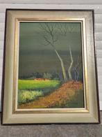 huile sur panneau paysage signe a de man, Antiquités & Art, Enlèvement ou Envoi