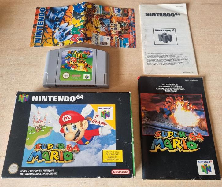 Super Mario 64 ( FAH ) Boxed + Handleiding ( Nintendo 64 ), Games en Spelcomputers, Games | Nintendo 64, Zo goed als nieuw, Avontuur en Actie