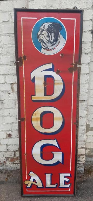 Oude geëmailleerde plaat DOG-ALE beschikbaar voor biedingen