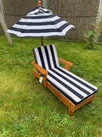 Kidkraft houten kinderligstoel met Parasol Zwart+ Wit, Kinderen en Baby's, Speelgoed | Buiten | Speeltoestellen, Ophalen, Zo goed als nieuw