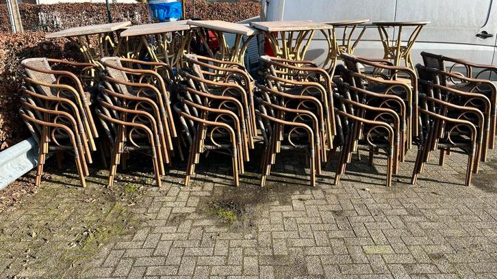 Partij terras stoelen -en tafels, Zakelijke goederen, Horeca | Meubilair en Inrichting, Ophalen