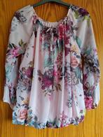 Roze gebloemde blouse, maat 44,, Kleding | Dames, Ophalen of Verzenden, Gedragen, Maat 42/44 (L), Roze