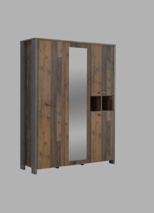 3deurs kleerkast met spiegel, Huis en Inrichting, Kasten | Kleerkasten, Gebruikt, 200 cm of meer, 150 tot 200 cm, 50 tot 75 cm