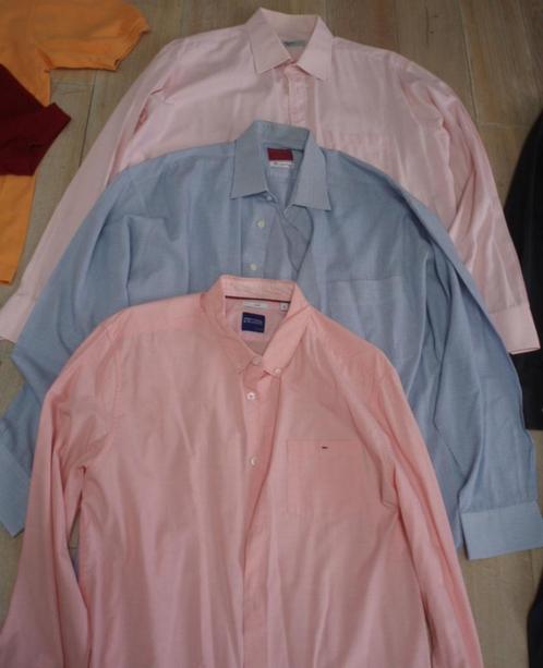 Herenhemden 2 merkhemden TB staat T 42/43, Kleding | Heren, Overhemden, Zo goed als nieuw, Roze, Ophalen
