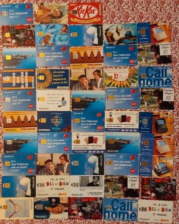 Lot 48 cartes téléphoniques françaises de 1995 disponible aux enchères