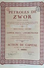 Aandeel Pétroles de Zwor 1924 (EF), Ophalen of Verzenden, 1920 tot 1950, Aandeel