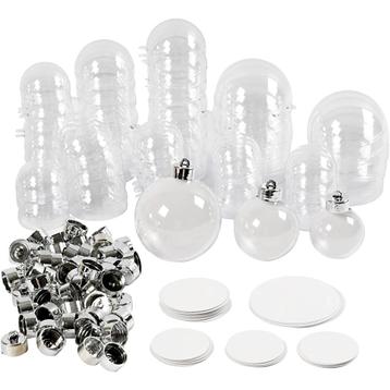 Boules de Noël en plastique 5-6-8cm set 60 pièces disponible aux enchères