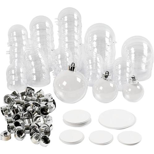 Boules de Noël en plastique 5-6-8cm set 60 pièces, Hobby & Loisirs créatifs, Bricolage, Neuf, Bricolage, Envoi