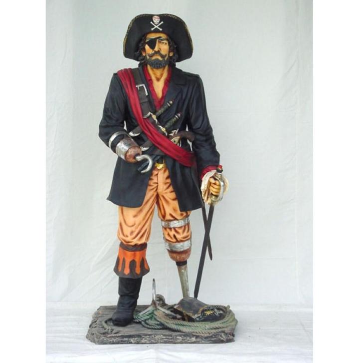 Piratenbeeld 190 cm - piraat levensgroot, Verzamelen, Beelden en Beeldjes, Nieuw, Ophalen