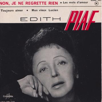 Edith Piaf – Non, je ne regrette rien / Toujours aimer – EP beschikbaar voor biedingen