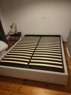 lit 2 places 160, Gris, Tissu, Comme neuf, Enlèvement