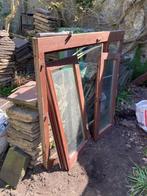 Houten raam met dubbel glas, Doe-het-zelf en Bouw, Glas en Ramen, Ophalen, Gevelraam of Ruit, 80 tot 120 cm, Zo goed als nieuw
