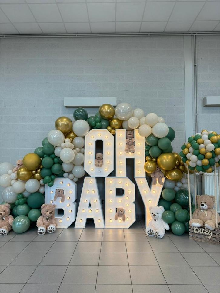 OH BABY lichtletters te huur, Hobby en Vrije tijd, Feestartikelen | Verhuur, Verzenden