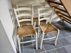 4 mooie stoelen, Ophalen, Wit, Hout, Vier