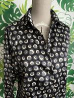 blouse vintage print - CNB - S, Comme neuf, Taille 36 (S), Noir, Cnb
