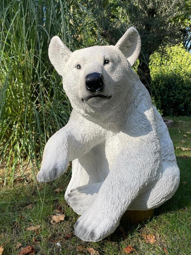 IJsbeer, tuin, gazon, vijver, zwembad, 60cm, Tuin en Terras, Tuinbeelden, Nieuw, Dierenbeeld, Kunststof, Ophalen