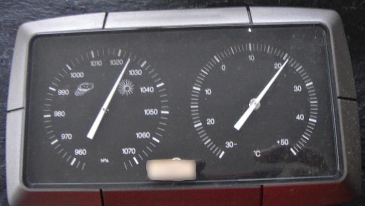 Station Météo BARIGO Baro/Thermomètre rectangul., 16 X 9 cm, Audio, Tv en Foto, Weerstations en Barometers, Nieuw, Weerstation