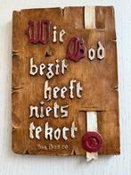 Spreuk op tegel: Gratis, Ophalen, Zo goed als nieuw