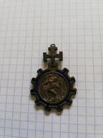 Ancienne médaille St. Christophe et Ste Bernadette, Collections, Religion, Comme neuf, Enlèvement ou Envoi