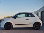 Fiat 500 lounge/benzine/airco/keuring/carpass, Auto's, Fiat, Voorwielaandrijving, Beige, Wit, 62 kW