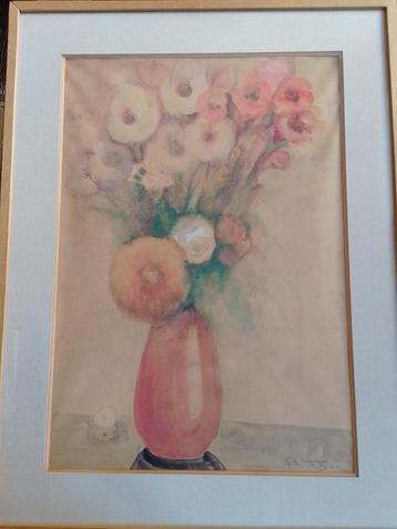 Prosper de Troyer  1880 - 1961  Aquarel  Bloemstilleven beschikbaar voor biedingen