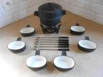 fondue + 6 gietijzeren schalen (gietijzeren braadpan), Ophalen of Verzenden, Gietijzer