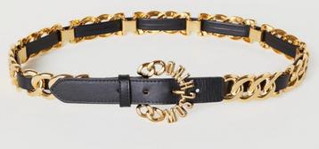 MOSCHINO - Goudkleurig & Lederen riem (maat 90 - 100cm) beschikbaar voor biedingen