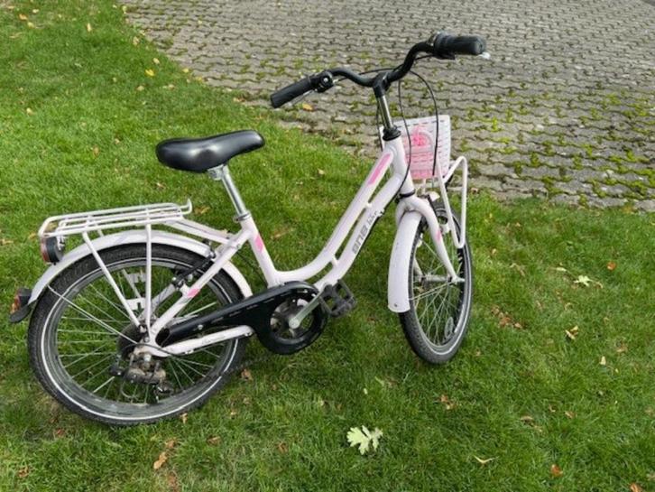 Meisjesfiets in goede staat (5-9j), Fietsen en Brommers, Fietsen | Kinderfietsjes, Zo goed als nieuw, 16 tot 20 inch, Ophalen