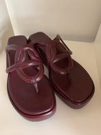 Hermes gipsy slippers burgundy mt 40, Kleding | Dames, Schoenen, Slippers, Zo goed als nieuw, Verzenden