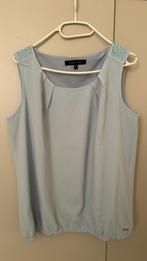 Topje in blouse stof, Vêtements | Femmes, Tops, Comme neuf, Bleu, Sans manches, Taille 42/44 (L)