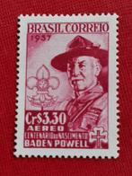 Brazilie 1957 luchtpost: scouts, Lord Baden-Powell,embleem *, Postzegels en Munten, Postzegels | Amerika, Ophalen of Verzenden