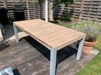 Azur tuintafel 2m op 1m alu met teak, Tuin en Terras, Ophalen, Gebruikt, Rechthoekig, Teakhout