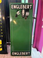 Geëmailleerde plaat Englebert 1956, Verzamelen, Ophalen of Verzenden, Gebruikt, Reclamebord