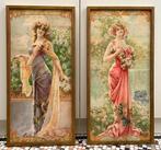 Deux lithographies originales Art Nouveau Gaspar Camps 1900, Enlèvement