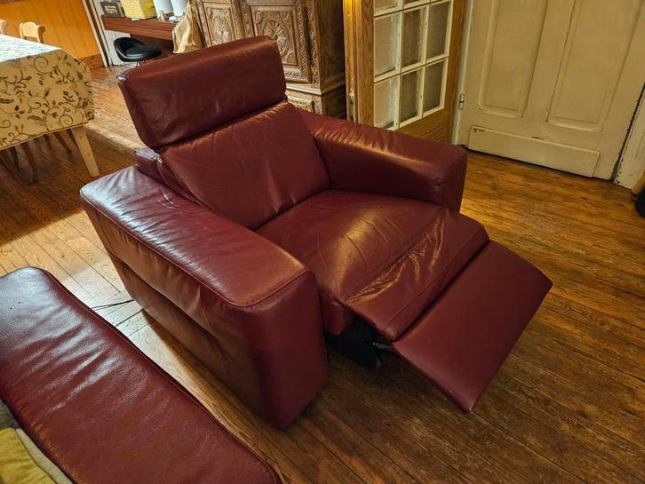 Fauteuil relax Chateau d'Ax  cuir., Huis en Inrichting, Fauteuils, Zo goed als nieuw, Leer, Ophalen