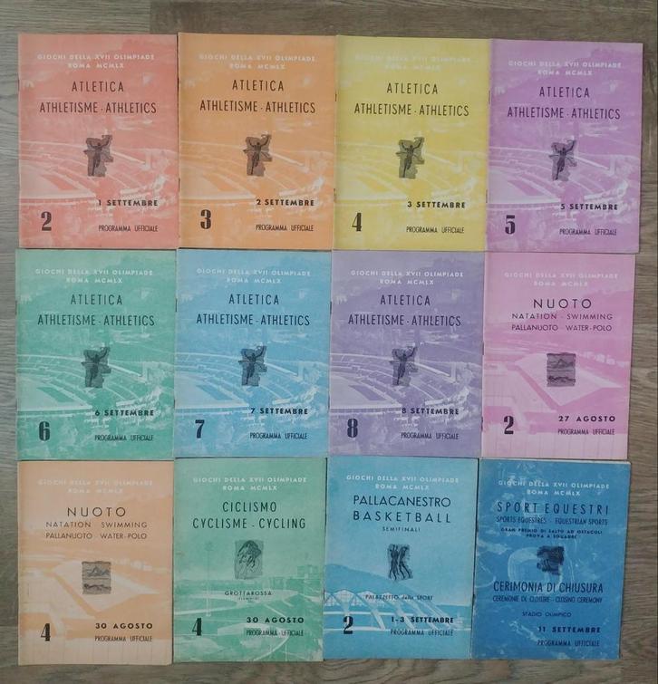 Programma's Olympische Spelen Rome 1960, Boeken, Sportboeken, Ophalen of Verzenden