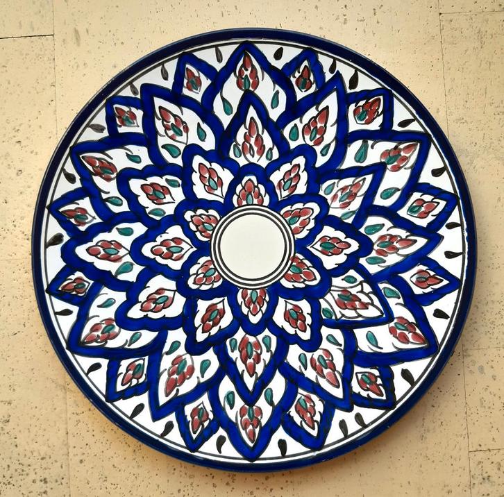 Grote vintage keramische wandplaat wandbord sierbord, Antiek en Kunst, Antiek | Keramiek en Aardewerk, Ophalen of Verzenden