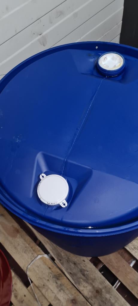 Blauwe tonnen 200l, Tuin en Terras, 150 liter of meer, Ophalen, Gebruikt, Kunststof